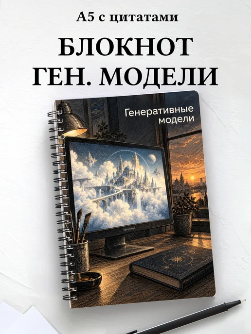 Блокнот Генеративные модели с мотивирующими цитатами