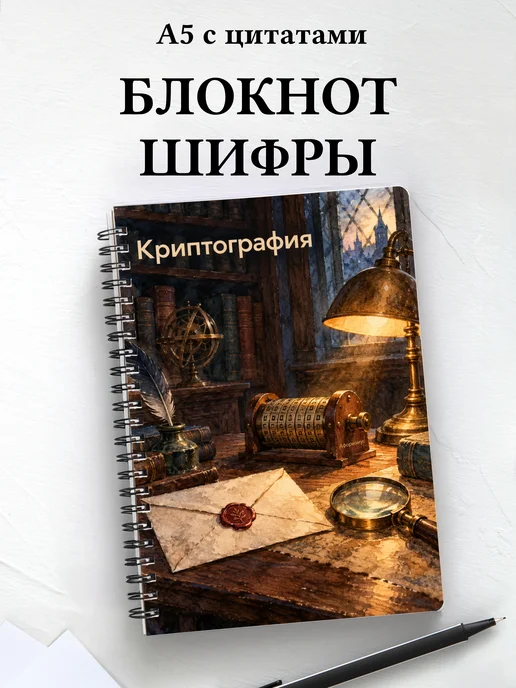 Блокнот Криптография с мотивирующими цитатами