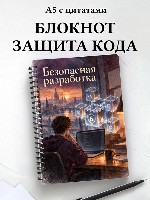 Блокнот Безопасная разработка с мотивирующими цитатами