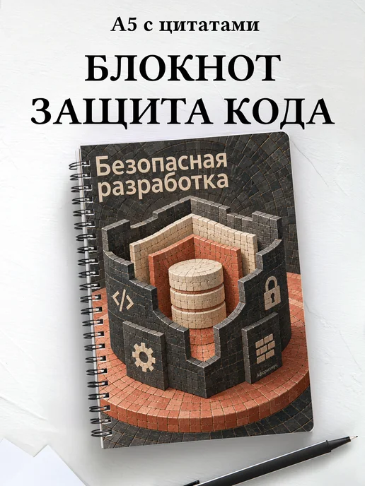 Блокнот Безопасная разработка с мотивирующими цитатами