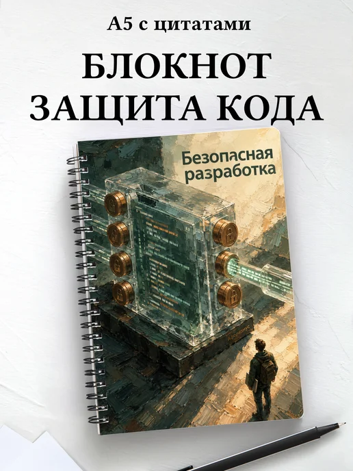 Блокнот Безопасная разработка с мотивирующими цитатами