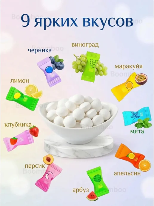 Освежающие конфеты без сахара. Ассорти 250 грамм, вариант, фото 2