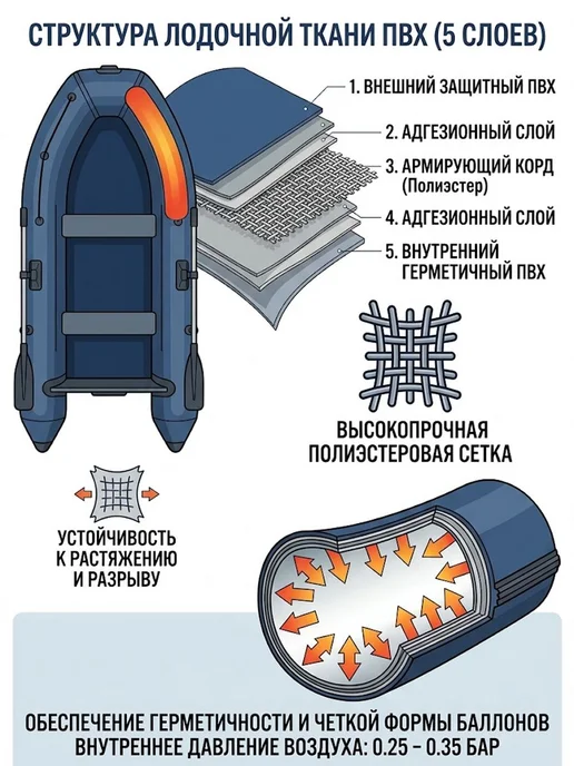 Ткань ПВХ лодочная 8 см х 300 см Цвет ЗЕЛЕНЫЙ Лента для р, зеленый, фото 3