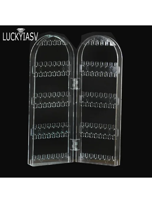 luckyiasv Складной пластиковый органайзер для сережек 5W-300, вариант, фото 6