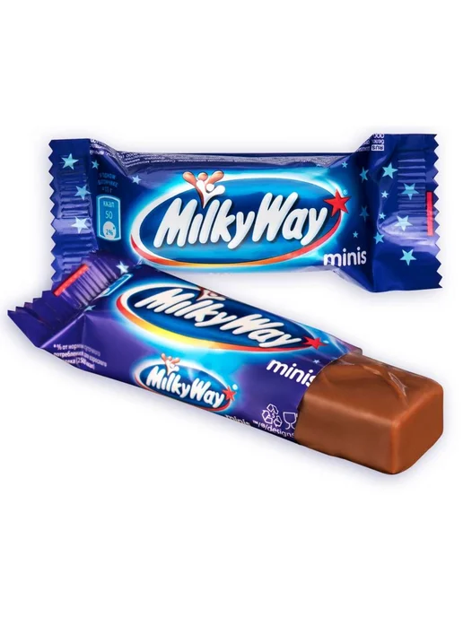 Конфеты шоколадные Milky Way Minis 500г, молоко, нуга. Милки, 500 г, фото 6