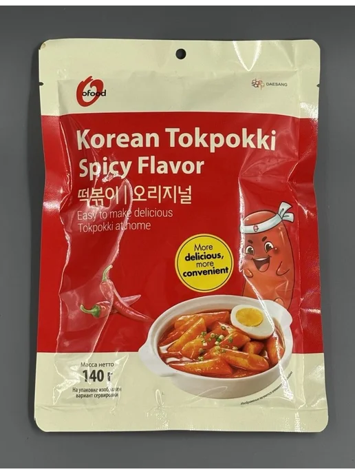 Токпокки O'Food в пауче с оригинальным вкусом, Daesang, 140, вариант, фото 2