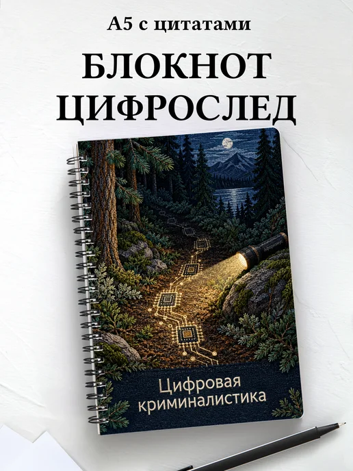 Блокнот Цифровая криминалистика с мотивирующими цитатами