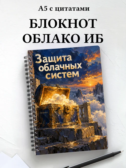 Блокнот Защита облачных систем с мотивирующими цитатами