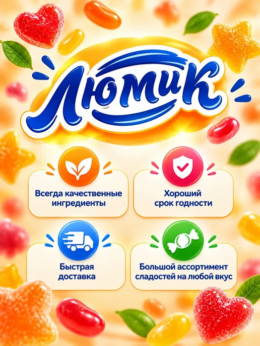 Карамель на светящейся палочке Люмик с двойными вкусами, вариант, фото 4