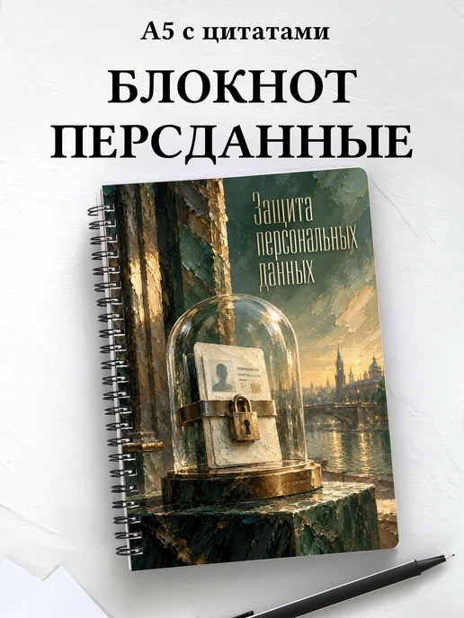 Блокнот Защита персональных данных с мотивирующими цитатами