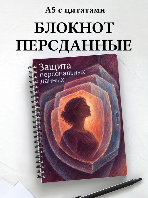 Блокнот Защита персональных данных с мотивирующими цитатами