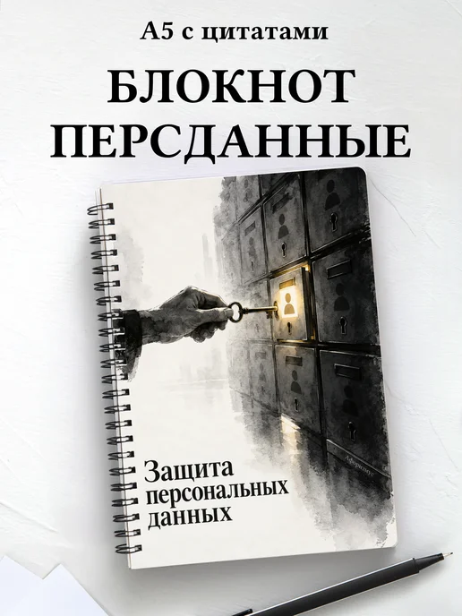 Блокнот Защита персональных данных с мотивирующими цитатами
