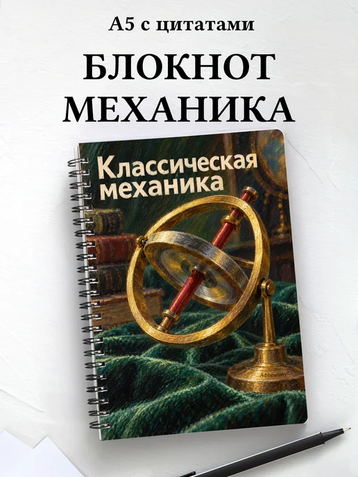Блокнот Классическая механика с мотивирующими цитатами