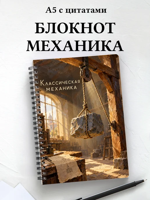 Блокнот Классическая механика с мотивирующими цитатами