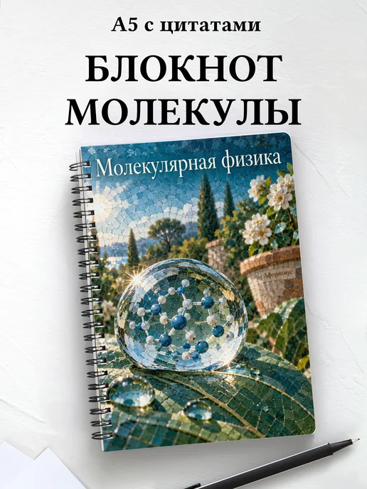Блокнот Молекулярная физика с мотивирующими цитатами