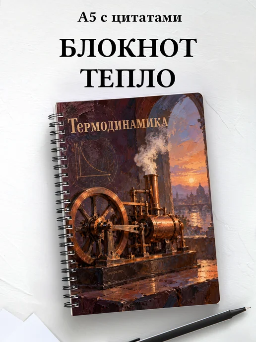 Блокнот Термодинамика с мотивирующими цитатами