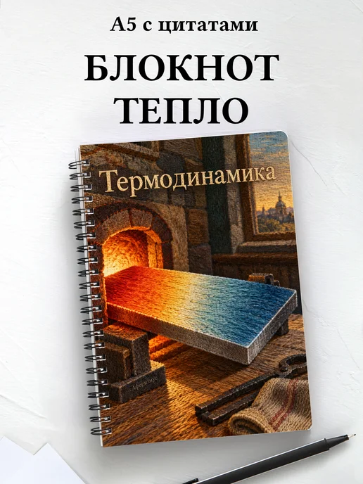 Блокнот Термодинамика с мотивирующими цитатами