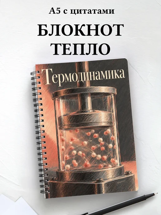Блокнот Термодинамика с мотивирующими цитатами