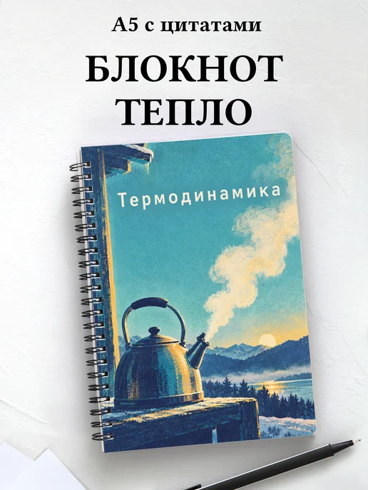 Блокнот Термодинамика с мотивирующими цитатами