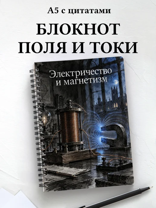 Блокнот Электричество и магнетизм с мотивирующими цитатами