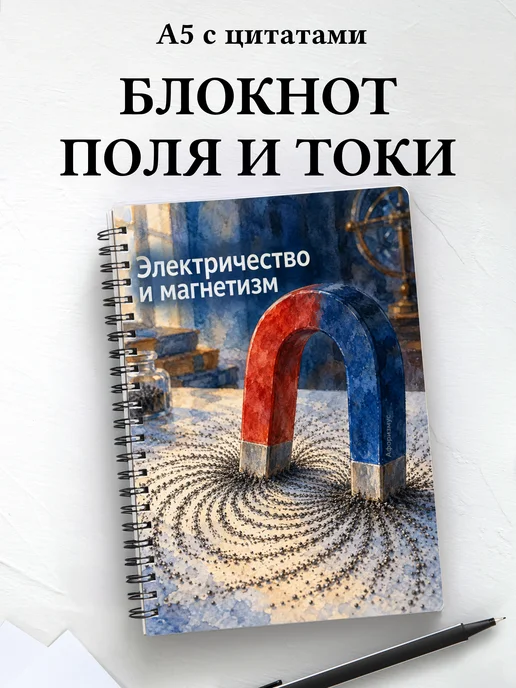 Блокнот Электричество и магнетизм с мотивирующими цитатами