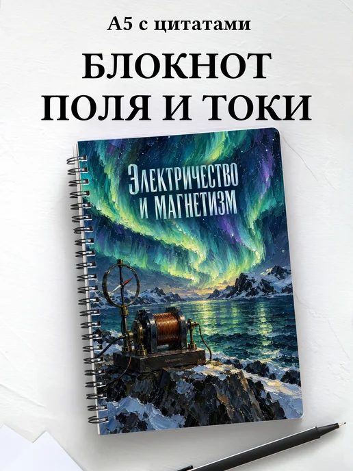 Блокнот Электричество и магнетизм с мотивирующими цитатами