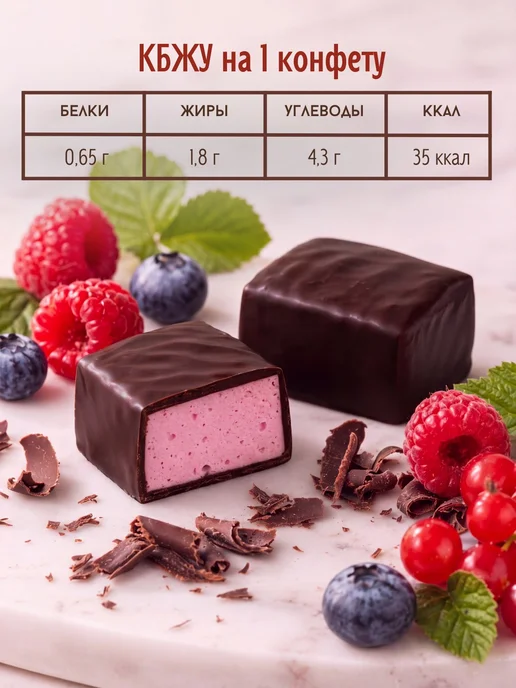Конфеты суфле без сахара "Лесные ягоды", конфеты "Лакомства, вариант, фото 2