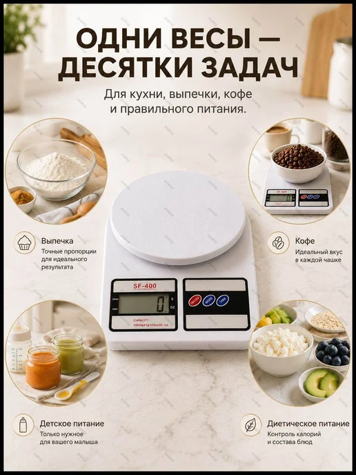 Электронные кухонные весы весы кухонные электронные, белый, белый, фото 7