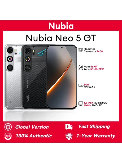 Смартфон ZTE Neo 5 Gt 12/512 ГБ, черный, фото 2