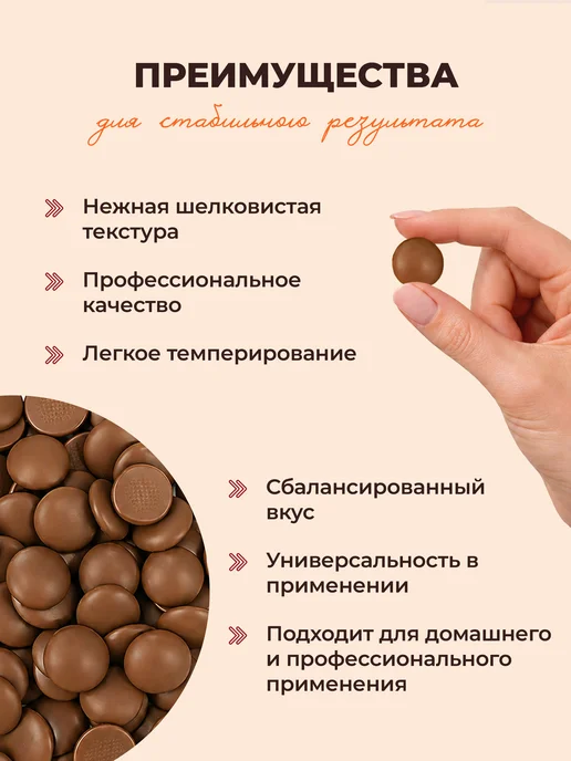 Шоколад кондитерский молочный МАРКО 36 1 кг, 1 кг, фото 5