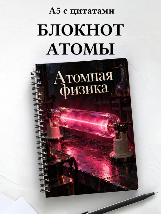 Блокнот Атомная физика с мотивирующими цитатами