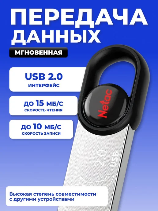 Netac Флешка USB 64 ГБ UM2, 64 ГБ, фото 2