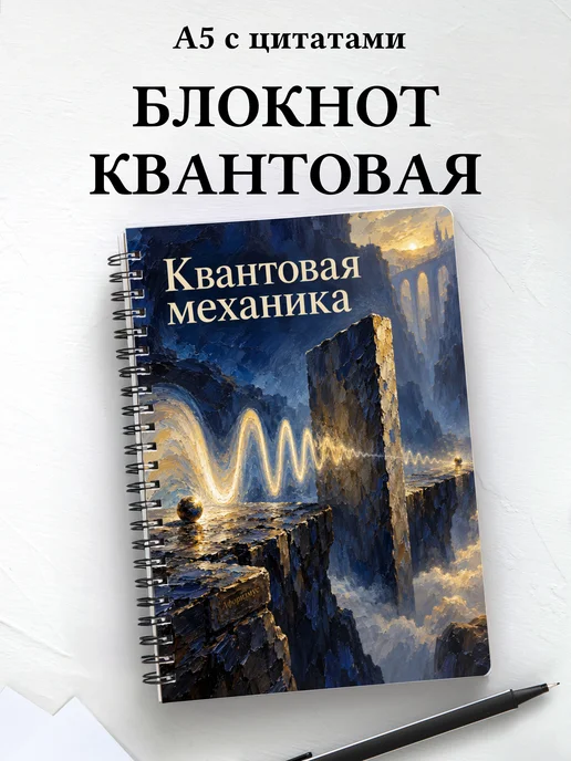 Блокнот Квантовая механика с мотивирующими цитатами