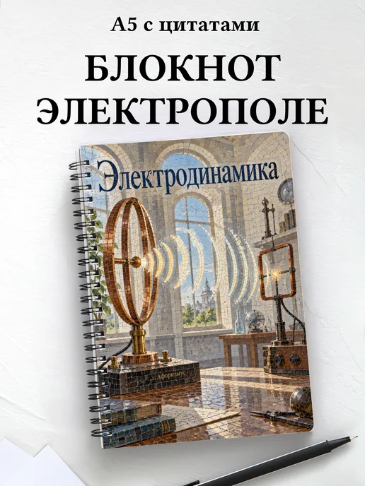 Блокнот Электродинамика с мотивирующими цитатами