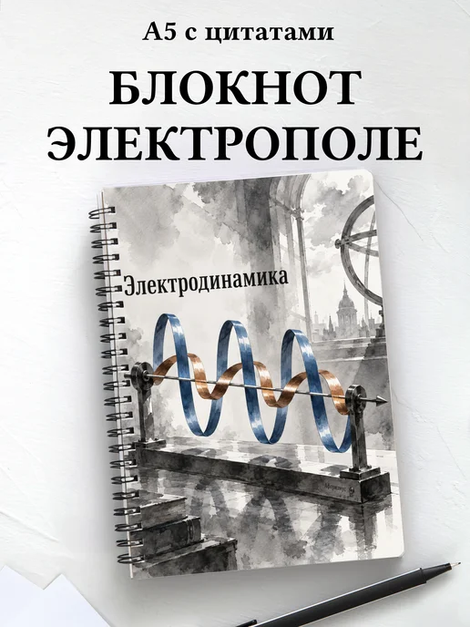 Блокнот Электродинамика с мотивирующими цитатами