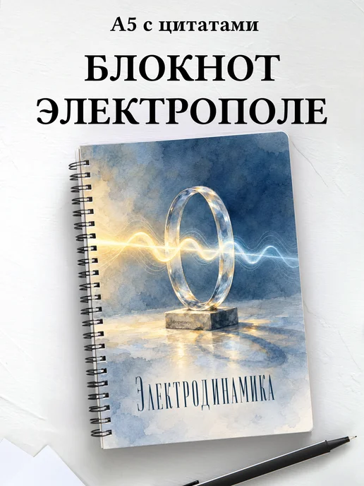 Блокнот Электродинамика с мотивирующими цитатами