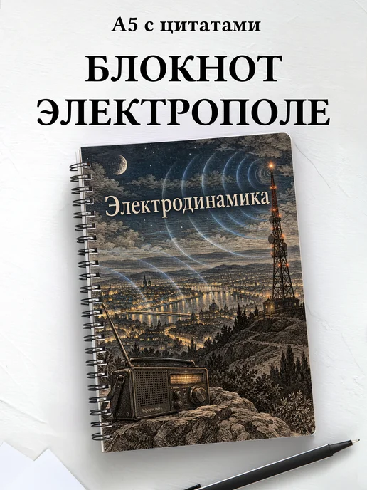Блокнот Электродинамика с мотивирующими цитатами