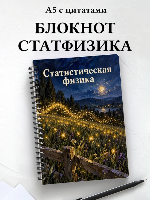 Блокнот Статистическая физика с мотивирующими цитатами