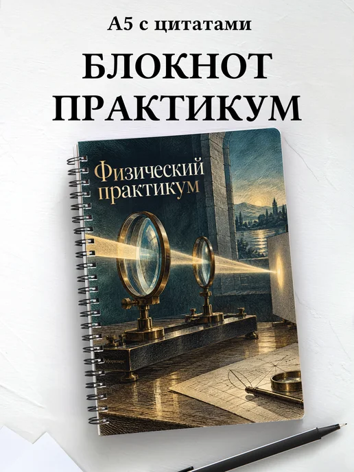 Блокнот Физический практикум с мотивирующими цитатами