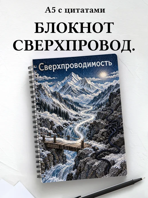 Блокнот Сверхпроводимость с мотивирующими цитатами