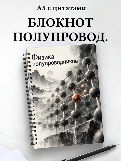 Блокнот Физика полупроводников с мотивирующими цитатами