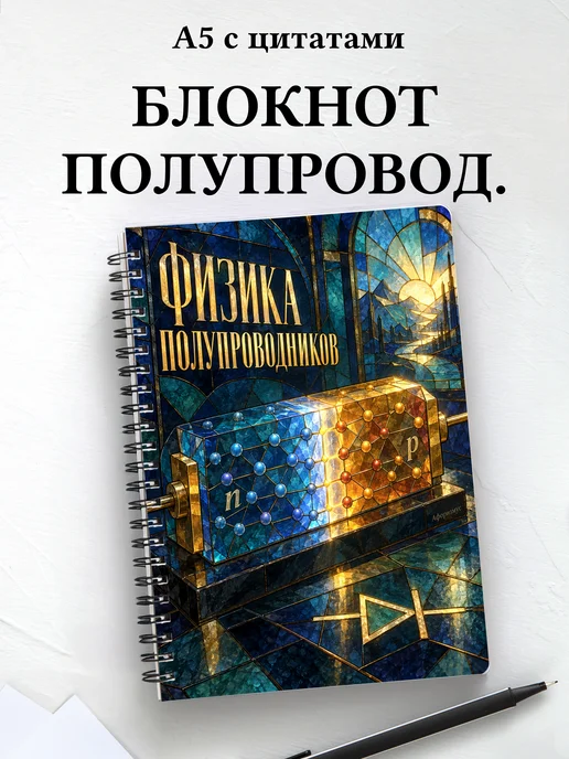 Блокнот Физика полупроводников с мотивирующими цитатами
