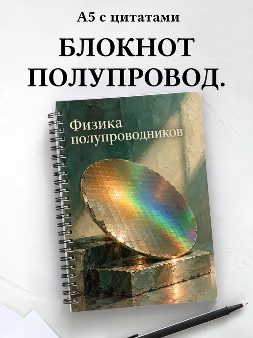 Блокнот Физика полупроводников с мотивирующими цитатами