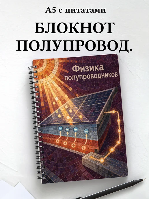 Блокнот Физика полупроводников с мотивирующими цитатами