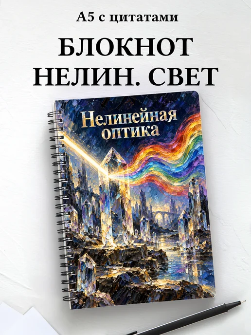 Блокнот Нелинейная оптика с мотивирующими цитатами