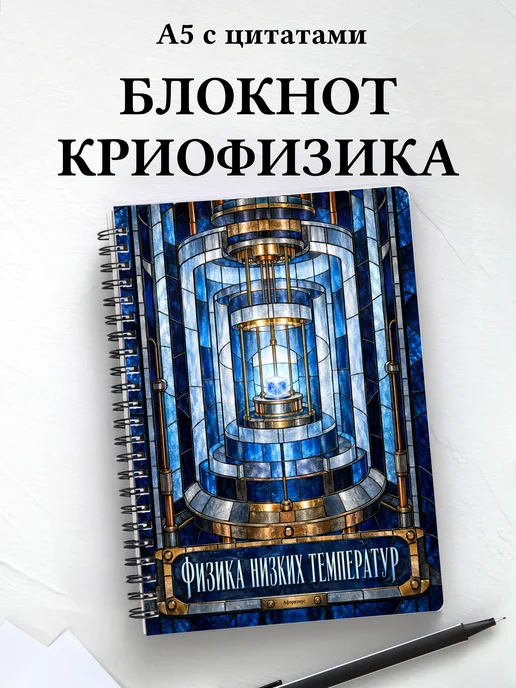 Блокнот Физика низких температур с мотивирующими цитатами