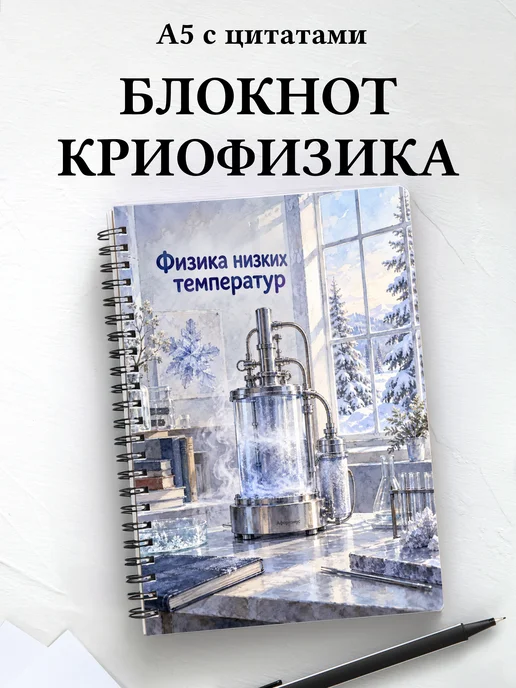 Блокнот Физика низких температур с мотивирующими цитатами