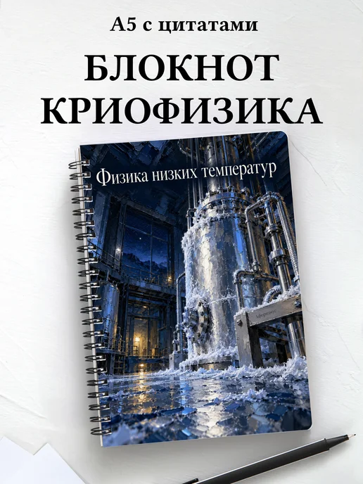 Блокнот Физика низких температур с мотивирующими цитатами
