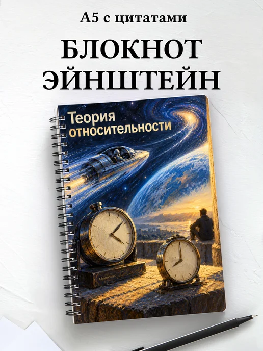 Блокнот Теория относительности с мотивирующими цитатами
