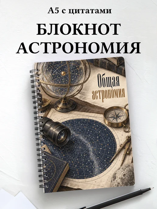 Блокнот Общая астрономия с мотивирующими цитатами